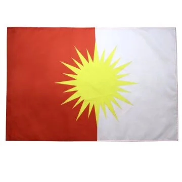 DRAPEAU YESIDI 150x90cm - DRAPEAU YÍ?ZIDISME 90 x 150 cm Fourreau pour hampe