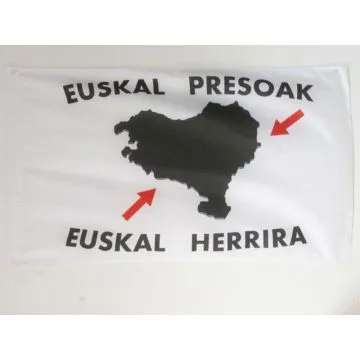 DRAPEAU PAYS BASQUE EUSKAL HERRIRA 150x90cm - DRAPEAU EUSKADI PRESOAK 90 x 150 cm Fourreau pour hampe