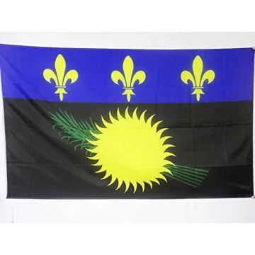 DRAPEAU GUADELOUPE 150x90cm - DRAPEAU GUADELOUPÍ?EN - FRANCE 90 x 150 cm Fourreau pour hampe