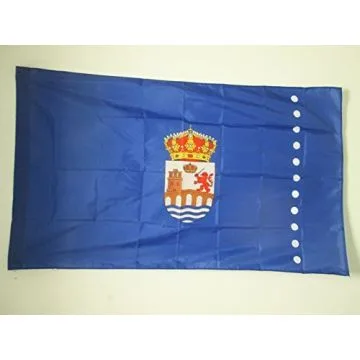 DRAPEAU PROVINCE D\'ORENSE 150x90cm - DRAPEAU ORENSE EN GALICE 90 x 150 cm Fourreau pour hampe