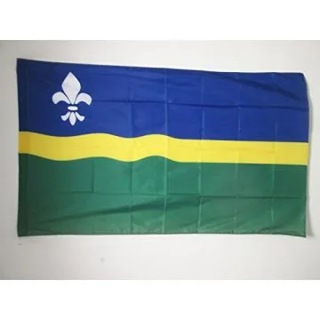 DRAPEAU PROVINCE DE FLEVOLAND 150x90cm - DRAPEAU FLEVOLAND AUX PAYS-BAS 90 x 150 cm Fourreau pour hampe