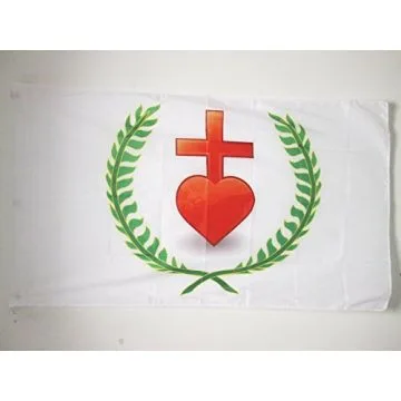 DRAPEAU VENDÍ?E LAURIER CHOUAN 150x90cm - DRAPEAU CHOUANNERIE 90 x 150 cm Fourreau pour hampe