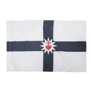 DRAPEAU VENDÍ?E MILITAIRE 150x90cm - DRAPEAU VENDÍ?EN CATHOLIQUE 90 x 150 cm Fourreau pour hampe