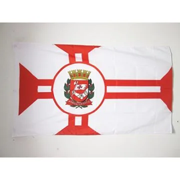 DRAPEAU SAO PAULO 150x90cm - DRAPEAU VILLE DE SÍ?O PAULO AU BRÍ?SIL 90 x 150 cm Fourreau pour hampe