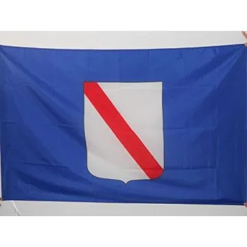 DRAPEAU CAMPANIE 150x90cm - DRAPEAU CAMPANIA - ITALIE 90 x 150 cm Fourreau pour hampe