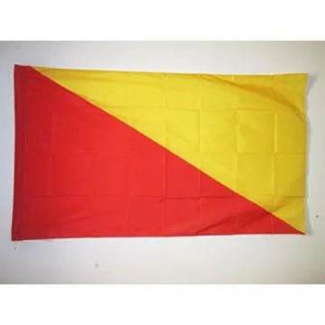 DRAPEAU PALERME 150x90cm - DRAPEAU PALERMO EN SICILE 90 x 150 cm Fourreau pour hampe