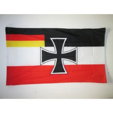 DRAPEAU FORCES ARMÍ?ES RÍ?PUBLIQUE DE WEIMAR 150x90cm - DRAPEAU REICH ALLEMAND 90 x 150 cm Fourreau pour hampe