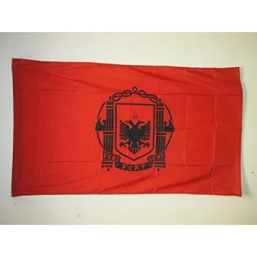 DRAPEAU ROYAUME ALBANAIS 1939-1944 150x90cm - DRAPEAU ROYAL D\'ALBANIE 90 x 150 cm Fourreau pour hampe