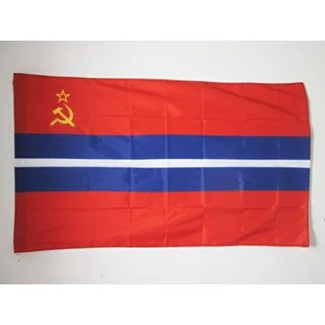 DRAPEAU RÍ?PUBLIQUE SOCIALISTE SOVIÍ?TIQUE KIRGHIZE 1936-1991 150x90cm - DRAPEAU DE LA RSS DU KIRGHIZISTAN EN URSS 90 x 150 cm Fourreau pour hampe