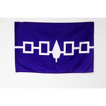 Drapeau Iroquois du Canada 150x90cm - Drapeau amérindien 90 x 150 cm Fourreau pour hampe