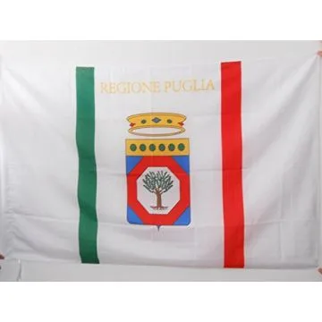 DRAPEAU POUILLES 150x90cm - DRAPEAU PUGLIA - ITALIE 90 x 150 cm Fourreau pour hampe