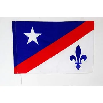 Drapeau Franco-Américains 150x90cm - Drapeau franco américain 90 x 150 cm Fourreau pour hampe