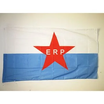 DRAPEAU ARMÍ?E RÍ?VOLUTIONNAIRE DU PEUPLE D\'ARGENTINE 150x90cm - DRAPEAU DE L\'ERP ARGENTIN 90 x 150 cm Fourreau pour hampe