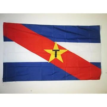 DRAPEAU TUPAMAROS D\'URUGUAY 150x90cm - DRAPEAU DU MOUVEMENT DE LIBÍ?RATION NATIONALE 90 x 150 cm Fourreau pour hampe