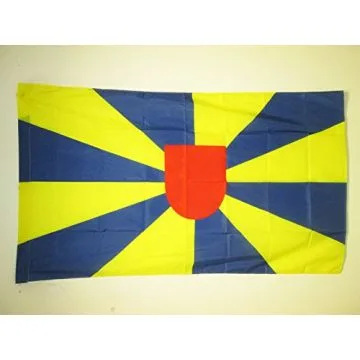DRAPEAU PROVINCE DE FLANDRE OCCIDENTALE 150x90cm - DRAPEAU DE WEST-VLAANDEREN 90 x 150 cm Fourreau pour hampe