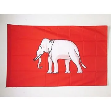 DRAPEAU ROYAUME DU SIAM 1350-1939 150x90cm - DRAPEAU DE LA THAÏLANDE 90 x 150 cm Fourreau pour hampe