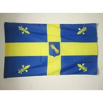 DRAPEAU ROYAUME DE NOVA FRANCIA 150x90cm - DRAPEAU DE NOVA FRANCIA 90 x 150 cm Fourreau pour hampe