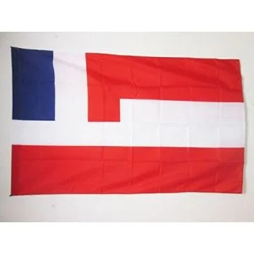 DRAPEAU PROTECTORAT FRANÍ?AIS DE TAHITI 1843-1880 150x90cm - DRAPEAU TAHITIEN 90 x 150 cm Fourreau pour hampe
