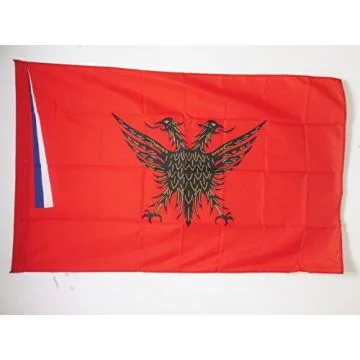 DRAPEAU RÍ?PUBLIQUE DE KORÍ?A 1916-1920 150x90cm - DRAPEAU KORITSA - ALBANIE 90 x 150 cm Fourreau pour hampe
