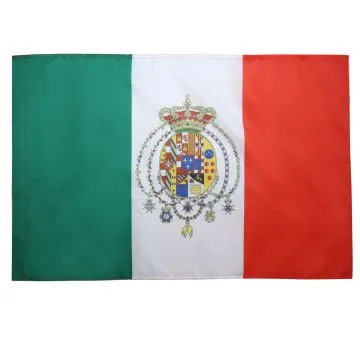 DRAPEAU ROYAUME DES DEUX-SICILES 1860-1861 150x90cm - DRAPEAU ITALIE - SICILE 90 x 150 cm Fourreau pour hampe