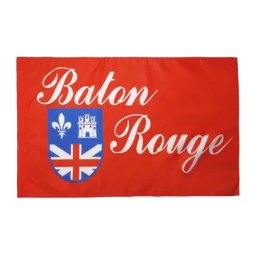DRAPEAU BATON ROUGE 150x90cm - DRAPEAU VILLE DE BATON-ROUGE EN LOUISIANE 90 x 150 cm Fourreau pour hampe