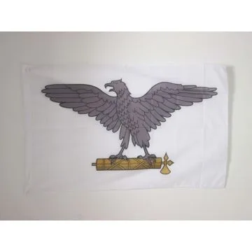 DRAPEAU AIGLE SUR FAISCEAU RSI 150x90cm - DRAPEAU RÍ?PUBLIQUE SOCIALE ITALIENNE 90 x 150 cm Fourreau pour hampe