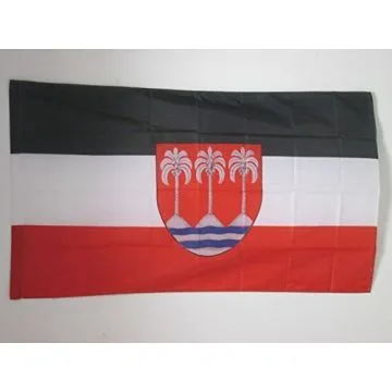 DRAPEAU SAMOA ALLEMANDES 1900-1914 150x90cm - DRAPEAU EMPIRE COLONIAL ALLEMAND 90 x 150 cm Fourreau pour hampe