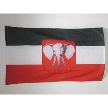 DRAPEAU KAMERUN 1884-1916 150x90cm - DRAPEAU EMPIRE COLONIAL ALLEMAND 90 x 150 cm Fourreau pour hampe