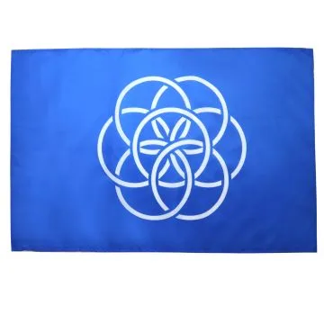 DRAPEAU HUMANITÍ? 150x90cm - DRAPEAU PLANÍ?TE TERRE 90 x 150 cm Fourreau pour hampe