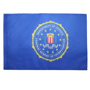 DRAPEAU FBI DES ETATS-UNIS 150x90cm - DRAPEAU FEDERAL BUREAU OF INVESTIGATION DES USA 90 x 150 cm Fourreau pour hampe
