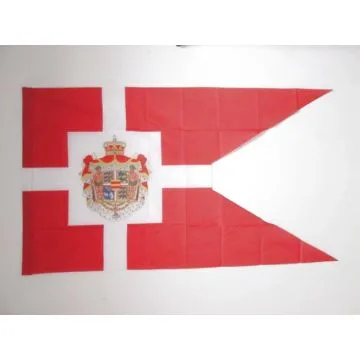 DRAPEAU ETENDARD ROYAL DU DANEMARK 150x90cm - DRAPEAU ROYAUME DANOIS 90 x 150 cm Fourreau pour hampe