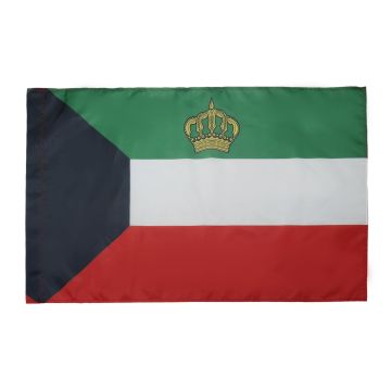 DRAPEAU ETENDARD DE L\'EMIR DU KOWEIT 150x90cm - DRAPEAU Í?MIRAT KOWEÏT 90 x 150 cm Fourreau pour hampe
