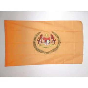 DRAPEAU ETENDARD ROYAL DE MALAISIE 150x90cm - DRAPEAU ROYAUME MALAIS 90 x 150 cm Fourreau pour hampe