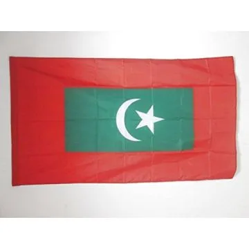 DRAPEAU ETENDARD DU SULTAN DES MALDIVES 150x90cm - DRAPEAU SULTANAT MALDIVIEN 90 x 150 cm Fourreau pour hampe