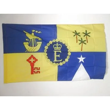 DRAPEAU ETENDARD ROYAL DE MAURICE 1978-1991 150x90cm - DRAPEAU ROYAL MAURICIEN 90 x 150 cm Fourreau pour hampe