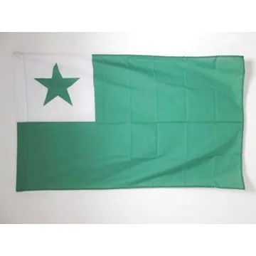 DRAPEAU ESPERANTO 150x90cm - DRAPEAU DE LA LANGUE INTERNATIONALE 90 x 150 cm Fourreau pour hampe