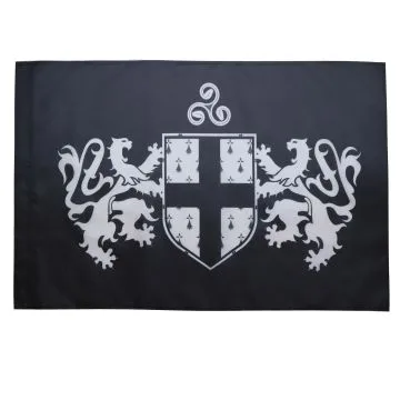DRAPEAU BLASON DE LA BRETAGNE 150x90cm - DRAPEAU BRETON 90 x 150 cm Fourreau pour hampe