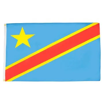 DRAPEAU RÉPUBLIQUE DÉMOCRATIQUE DU CONGO 150x90cm - DRAPEAU CONGOLAIS 90 x 150 cm - DRAPEAUX