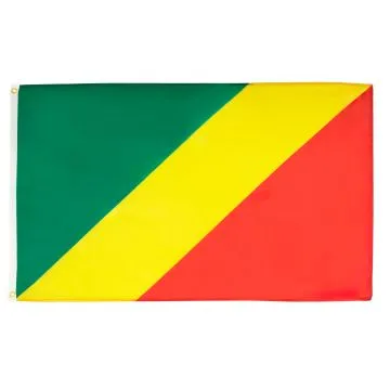 DRAPEAU RÉPUBLIQUE DU CONGO 150x90cm - DRAPEAU CONGOLAIS 90 x 150 cm - DRAPEAUX