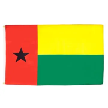 DRAPEAU GUINÉE-BISSAU 150x90cm - DRAPEAU BISSAU-GUINÉEN 90 x 150 cm - DRAPEAUX