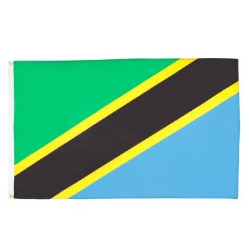 DRAPEAU TANZANIE 150x90cm - DRAPEAU TANZANIEN 90 x 150 cm - DRAPEAUX