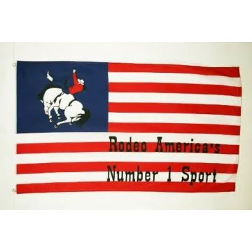 DRAPEAU USA AVEC RODEO 150x90cm - DRAPEAU AMÉRICAIN - ETATS-UNIS 90 x 150 cm - DRAPEAUX