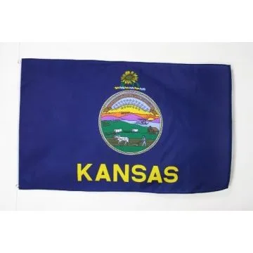 DRAPEAU KANSAS 150x90cm - DRAPEAU ETAT AMÉRICAIN - USA - ETATS-UNIS 90 x 150 cm - DRAPEAUX