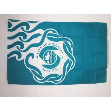 DRAPEAU SEATTLE CITY 150x90cm - DRAPEAU ÉTAT DE WASHINGTON - USA 90 x 150 cm - DRAPEAUX