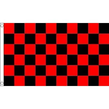 DRAPEAU DAMIER ROUGE ET BLANC 150x90cm - DRAPEAU À DAMIERS 90 x 150 cm - DRAPEAUX