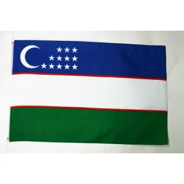 DRAPEAU OUZBÉKISTAN 150x90cm - DRAPEAU OUZBEK 90 x 150 cm - DRAPEAUX