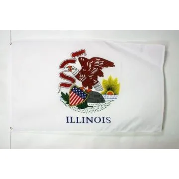 DRAPEAU ILLINOIS 150x90cm - DRAPEAU ETAT AMÉRICAIN - USA - ETATS-UNIS 90 x 150 cm - DRAPEAUX