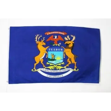 DRAPEAU MICHIGAN 150x90cm - DRAPEAU ETAT AMÉRICAIN - USA - ETATS-UNIS 90 x 150 cm - DRAPEAUX