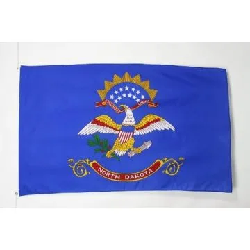 DRAPEAU DAKOTA DU NORD 150x90cm - DRAPEAU ETAT AMÉRICAIN - USA - ETATS-UNIS 90 x 150 cm - DRAPEAUX