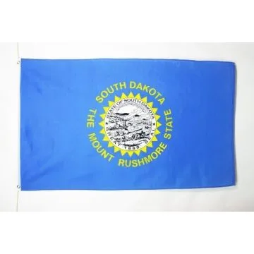 DRAPEAU DAKOTA DU SUD 150x90cm - DRAPEAU ETAT AMÉRICAIN - USA - ETATS-UNIS 90 x 150 cm - DRAPEAUX